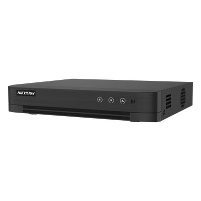 DVR 8 Canales TURBOHD + 8 Canales IP / 8 Megapixel (4K) / Audio Bidireccional / ACUSENSE / 1 Bahía de Disco Duro / Salida de Video en Full HD / H.265+