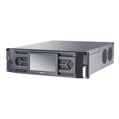 NVR 12 Megapixel (4K) / 64 Canales IP / 16 Bahías de Disco Duro / 4 Tarjetas de Red / RAID con Hot Swap / Reconocimiento Facial