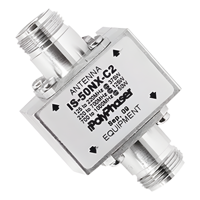 Protector Coaxial RF / 125-1000 MHz / 50 Ω / Conectores N Hembra / Ceja Lateral / 50 kA