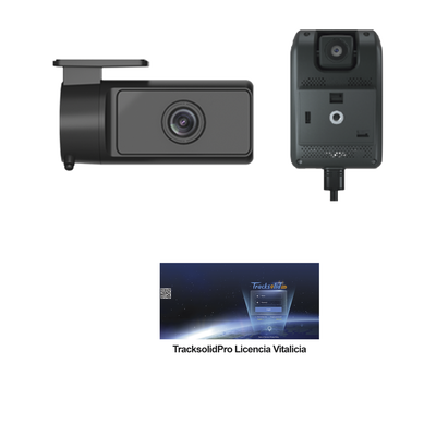 KIT Dashcam con sistema de control ADAS (asistencia de manejo) y Camara de cabina (CI03) / Multiples alarmas /Comunicación dos vías / ideal para flotas vehiculares / Facil instalacio / Incluye licencia vitalicia plataforma TrackSolidPro