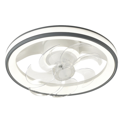 Ventilador de Techo con Luminario LED de 110 V CA 50/60 Hz / 88 W /4500 Lm / 6500 – 4 000 – 2 700 K /3 Tonos de Luz / 500 mm / 6 Velocidades / Dimeable /Color Blanco y Gris.