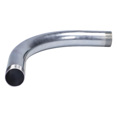 Curva/Codo de 90° de 1″ (25mm) pared gruesa con rosca galvanizado etiqueta amarilla