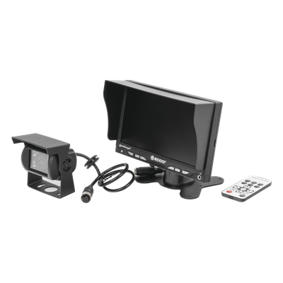 Camara de Reversa Alambrica y Monitor para Vehiculos de Trabajo y Montacargas