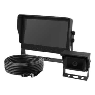 Camara de Reversa Alambrica  y Monitor para Vehículos de Trabajo y Montacargas con Inteligencia IA Para la Detección de Peatones