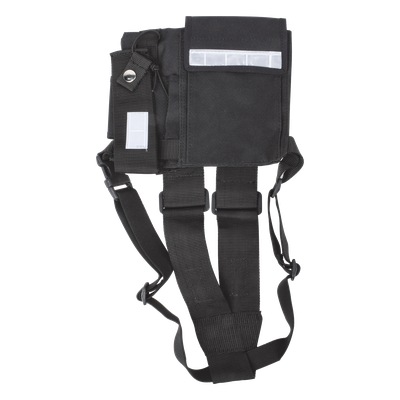 Pechera Universal sin logo con soporte para radio y bolígrafo más bolsa con cinta adherente para su seguridad.