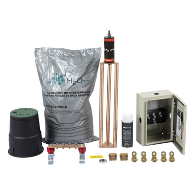 Kit de tierra Física Modelo TG45K con Electrodo Magnetoactivo 50 x 11.5 cm, Capacidad Max: 45 AMP