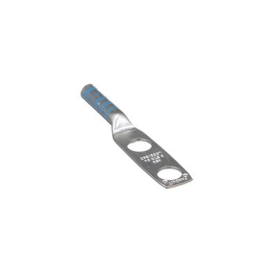 Zapata de compresión LCC6-38D-L para cal. 6 Awg, Doble barreno para tornillo prisionero de 3/8, Espaciado de orificio 25.4mm, 1 Pz