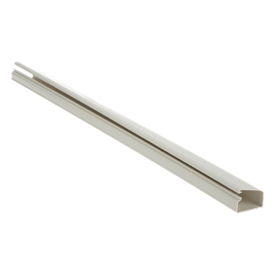 Canaleta LD10 de PVC rígido, con cinta adhesiva para instalación sin herramientas, de 38.4 x 24 x 3048 mm, Color Blanco Mate