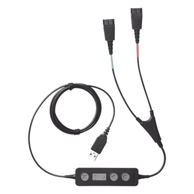 Jabra Link 265 USB/QD cable de entrenamiento, para conectar 2 diademas simultaneas con puerto USB (265-09)