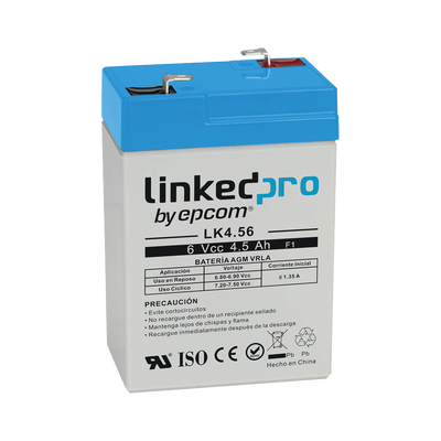 Batería de respaldo 6 V | 4.5 Ah | AGM | Especial para Seguridad Electrónica | UPS | Sistemas de Emergencia | Vida útil 5 años | Terminales F1