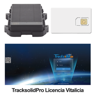 KIT Localizador 4G con carga solar / Semiautónomo / Rastreo de contenedores / Cajas de tráiler / Alarma de sabotaje audible / Incluye Licencia vitalicia VTSCX y SIM de datos SIM500MB2Y