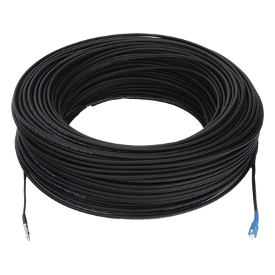 Rollo de Fibra Óptica Drop Redonda G657A2 Monomodo Simplex de 200 Metros (656.17 pies) con Conectores SC/UPC-SC/UPC para Instalaciones Aéreas, Subterráneas o a la Intemperie