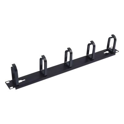 Organizador de Cables con 5 anillos, 1U, 19″ Color negro
