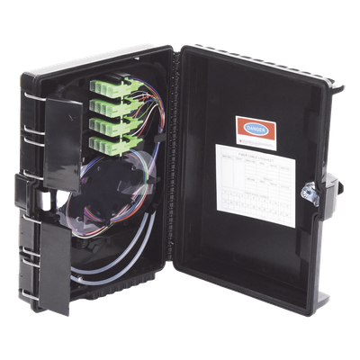 Cierre de Empalme para 24 Fusiones de Fibra Óptica, Interior/Exterior, con 16 Acopladores SC/APC y Splitter 1×16 SC/APC Incluido, IP65
