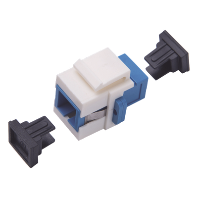 Acoplador Keystone de Fibra Óptica Monomodo SC/PC Simplex a SC/PC Simplex