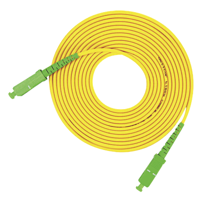 Jumper de Fibra Óptica Monomodo SC/APC-SC/APC Simplex, Color Amarillo, 3 Metros (9.84 Pies)