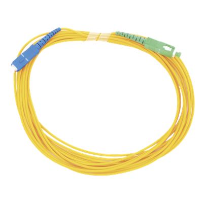 Jumper de Fibra Óptica Monomodo SC/UPC – SC/APC Simplex, Color Amarillo 5 Metros (16.40 Pies)