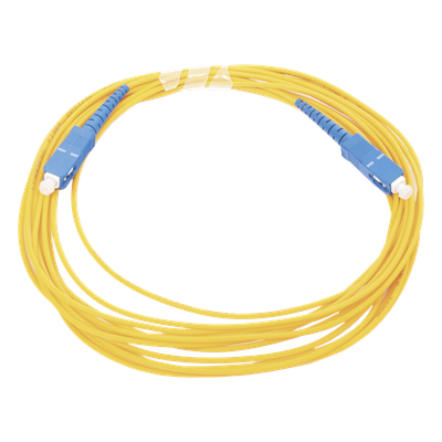 Jumper de Fibra Óptica Monomodo SC/UPC – SC/UPC Simplex, Color Amarillo, 5 Metros (16.40 Pies)