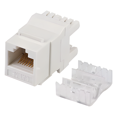 Módulo Jack Keystone Cat5e con Terminación en Ángulo 180 – Color Blanco