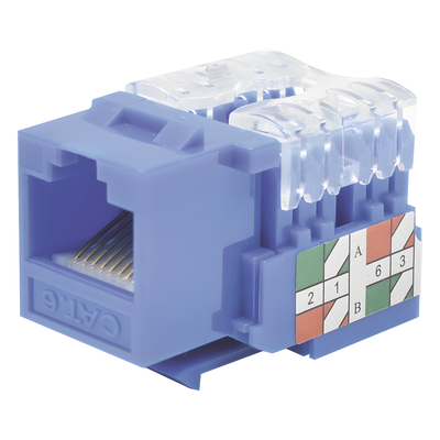 Módulo Jack 110 Cat6, Keystone para Faceplate – Color Azul