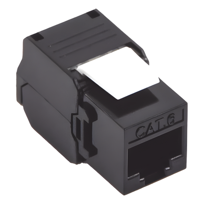 Módulo Jack Keystone Cat6 (Toolless), con Terminación en Ángulo 180 – Color Negro, Compatible con Faceplate y Patchpanel Linkedpro