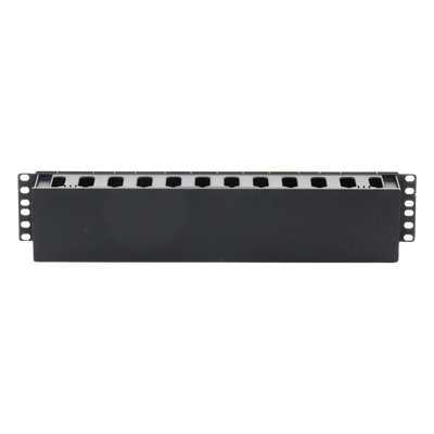 Organizador de Cables Horizontal de 2U para Rack de 19″, Fabricado en Polímero Resistente a Deformaciones y Rayones