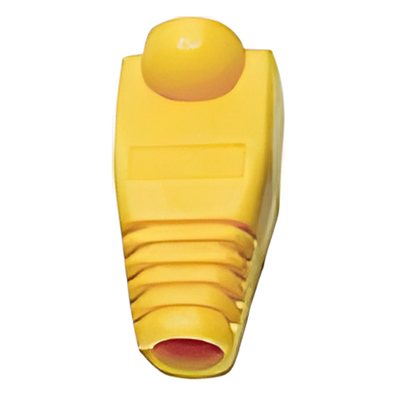 Bota Plástica para Protección de Plug RJ45, Color Amarillo