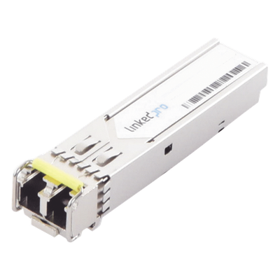 Transceptor Óptico SFP (Mini-Gbic) / Monomodo 1310 nm / 1.25 Gbps / 1000BASE-LX / Conectores LC/UPC Dúplex / DDM / Hasta 20 km