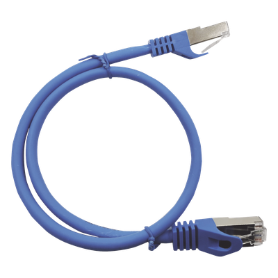 Patch Cord Cat6A 10G Blindado 1.0 Metro (3.28 Pies) Azul