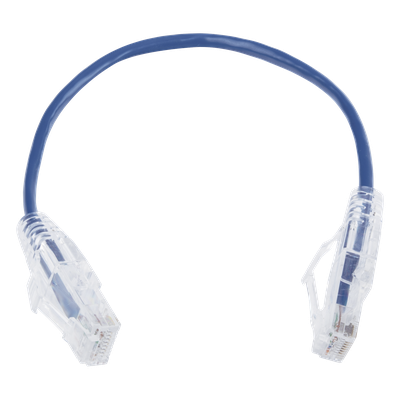 Cable de Parcheo Slim UTP Cat6 – 20 cm (7.87 Pulgadas) Azul Diámetro Reducido (28 AWG)