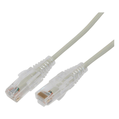 Cable de Parcheo Slim UTP Cat6A – 10 Metros (32.81 Pies) Gris, Diámetro Reducido (28 AWG)