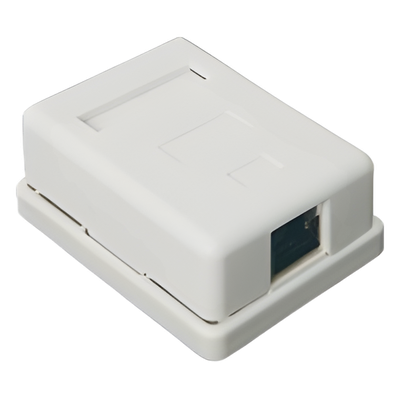 Caja de Pared con 1 Puerto Keystone, Incluye Jack STP Cat5e