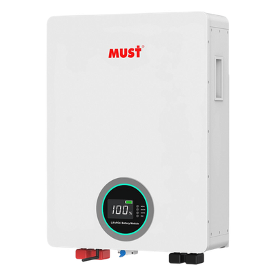 Batería de Litio Ferrofosfato LiFePO4 100Ah 51.2V / Tecnología LFP Cobalto Free/ ≥6000 Ciclos Vida Útil / BMS Inteligente Integrado / Comunicación CAN-RS485-WiFi / 5 Años Garantía