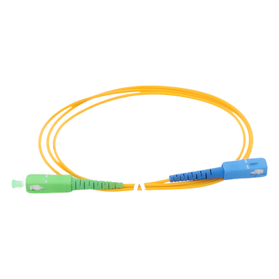 Jumper de Fibra Óptica Monomodo SC/APC-SC/UPC Simplex de 1 Metro (3.28 Pies), 2mm