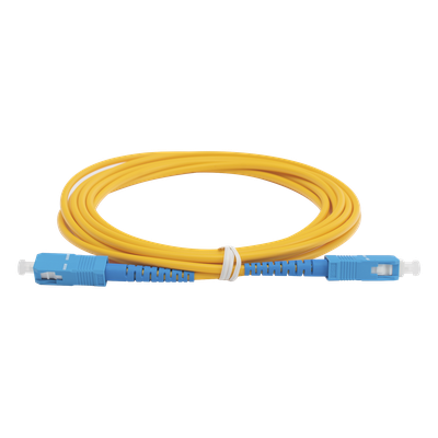 Jumper de Fibra Óptica Monomodo SC/UPC-SC/UPC Simplex de 3 Metros (9.84 Pies), 3mm