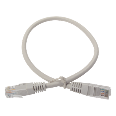 Cable de Parcheo UTP Cruzado Cat6 0.4 Metros (1.31 Pies) – Gris