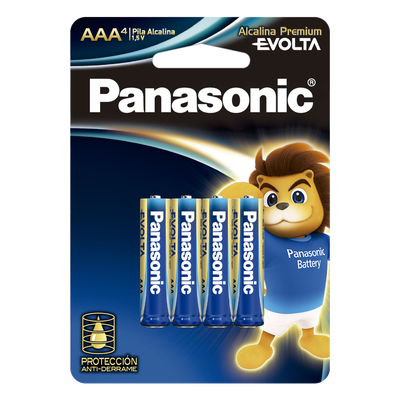 Batería Alcalina AAA 1.5V EVOLTA / No recargable / Paquete de 4 Baterías