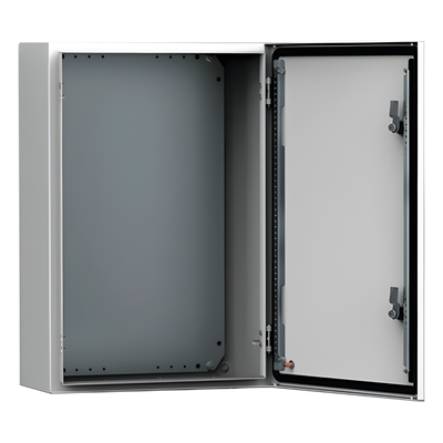 Gabinete de Uso Exterior MAS 250 x 200 x 155 mm (9.84 x 7.87 x 6.10 in) / NEMA 4/12/13 / IP66 / IK10 / Acero Dulce 1.5 mm / Platina de Montaje Incluida / Color Gris Claro