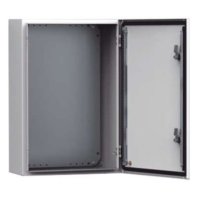 Gabinete de Uso Exterior MAS 600 x 600 x 400 mm NEMA 4/12/13; IP66; IK10 de Acero Dulce 1.5 mm con Platina de Montaje Incluida Color Gris Claro