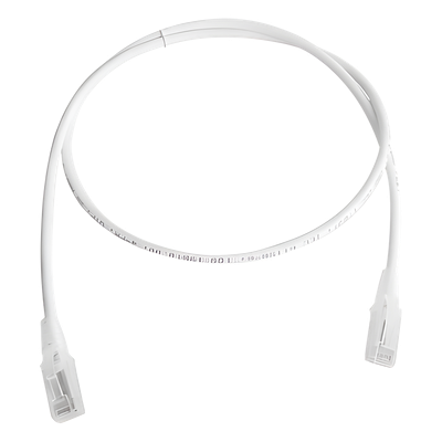 Patch Cord MC5 Modular Cat5e UTP, CM/LS0H, 2.13 Metros (7 Pies), Color Blanco, Versión Bulk (Sin Empaque Individual)