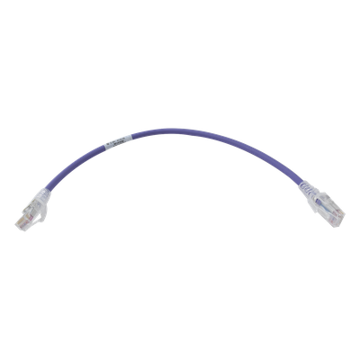 Patch Cord MC6 Modular Cat6 UTP, CM/LS0H, 0.3 Metros (1 Pie), Color Violeta