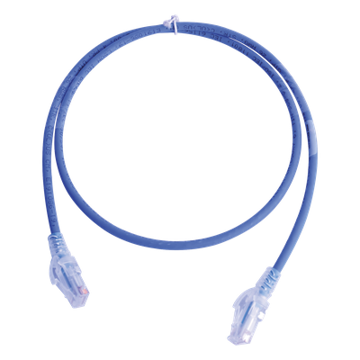 Patch Cord MC6 Modular Cat6 UTP, CM/LS0H, 0.91 Metros (3 Pies), Color Azul, Versión Bulk (Sin Empaque Individual)