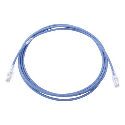 Patch Cord MC6 Modular Cat6 UTP, CM/LS0H, 3.05 Metros (10 Pies), Color Azul, Versión Bulk (Sin Empaque Individual)
