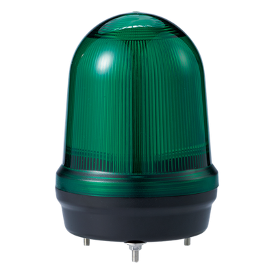 LED con patrones fijo/intermitente, estroboscópico y simulación rotatorio, Color Verde de 110-220 VCA