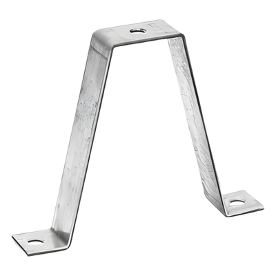 Soporte doble para sujetador universal, ideal para instalación en techo, con acabado Electro Zinc para varilla de 1/4 y 5/16