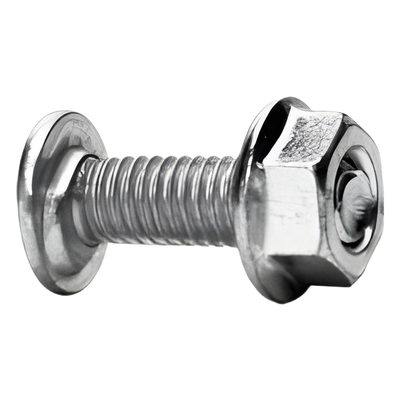 Tornillo + tuerca milimétrico, con acabado Electro Zinc