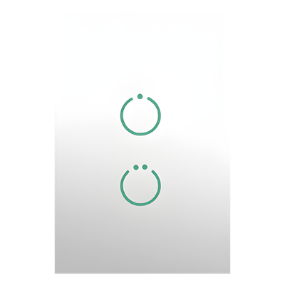 (ZWAVE) Interruptor On/Off panel táctil touch inalámbrico Zwave Plus 2 botones. Compatible con Hubitat HC8, Álula M2M, otro