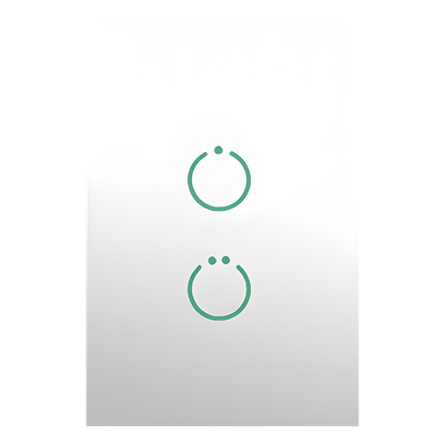(ZWAVE) Interruptor On/Off panel táctil touch inalámbrico Zwave Plus 2 botones. No requiere cable neutro, Compatible con Hubitat HC8, Álula  M2M, otros