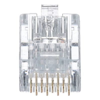 Plug RJ45 Cat5e, Para Cable UTP de Calibres 24-26 AWG, Chapado en Oro de 50 Micras, Paquete de 50 Piezas