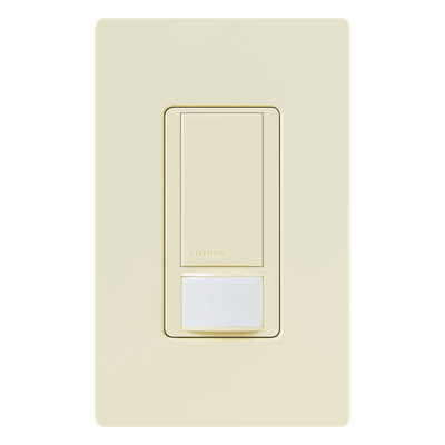 Apagador de pared Maestro con sensor de ocupación PIR y tecnología XCT, 120 V / 2 A para todo tipo de iluminación, cobertura de 81 m², color almendra